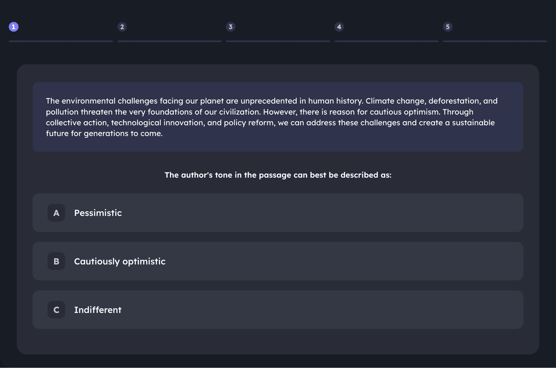 Reading comprehension guidance