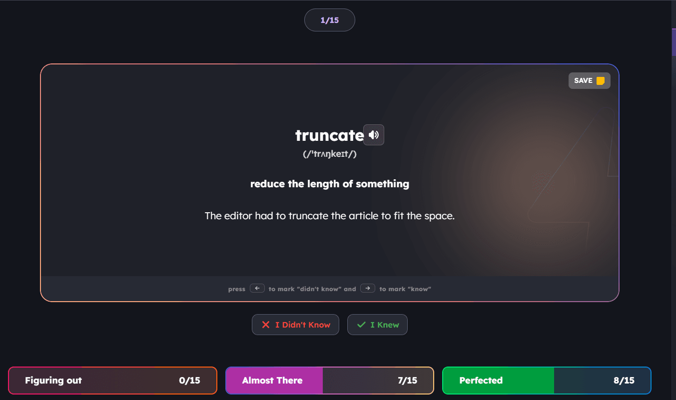 Smart word discovery